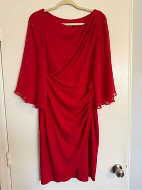Connected Apparel Draped Dress